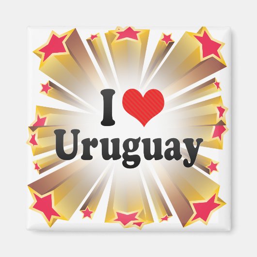 I Love Uruguay Magneet (Voorkant)