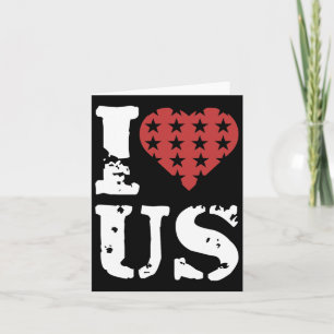 I Love Us 4 juli Herdenkingsdag Veteranendag Kaart