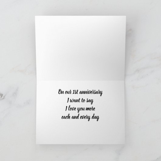 ***I LOVE US*** OP ONS **1e JUBILEUM** Kaart (Binnen)