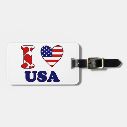 I love USA Bagagelabel (Voorkant horizontaal)
