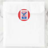 "I Love USA" Blauwe Adelaar zweeft US Flag Sticker (Tas)