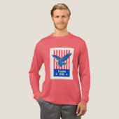 "I Love USA" Eagle Flag Design Tri-Blend Shirt (Voorkant)