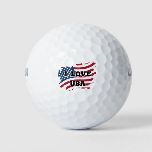 I Love USA Golfballen (Voorkant)