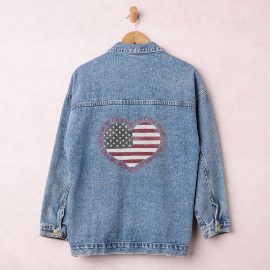  I Love USA Heart Denim Jacket (Hangar)