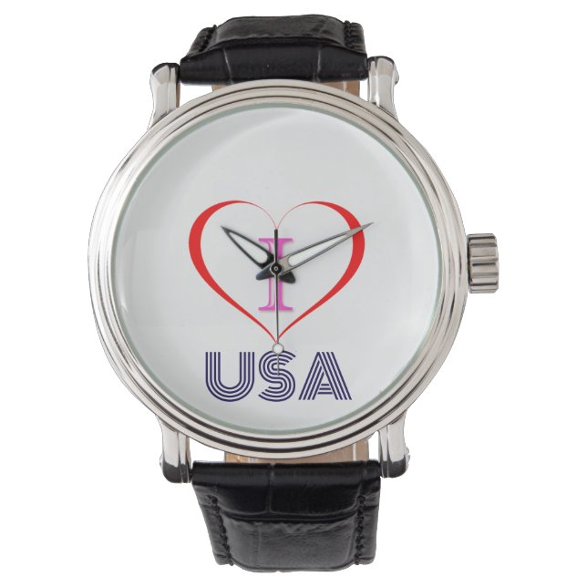 I Love USA Horloge (Voorkant)