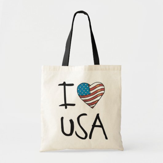 I Love USA/I hart VS Tote Bag (Voorkant)