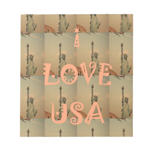 I Love USA Notitieblok (Voorkant)