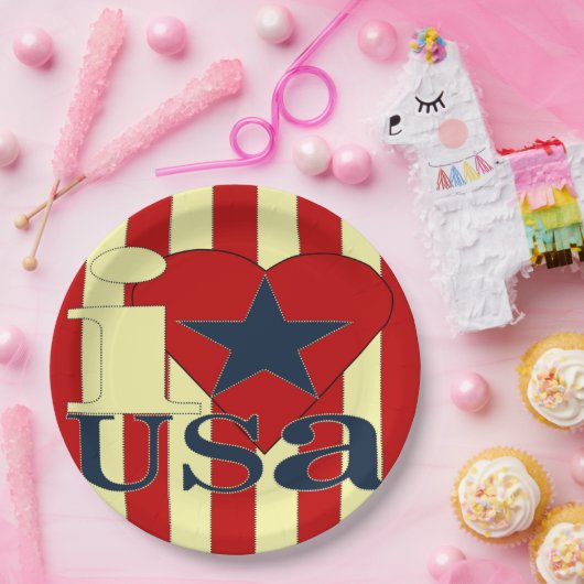 I Love USA Paper Bord (Feest)