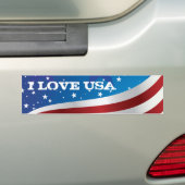 I Love USA Patriot Bumpersticker (Op auto)
