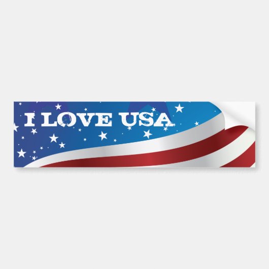 I Love USA Patriot Bumpersticker (Voorkant)