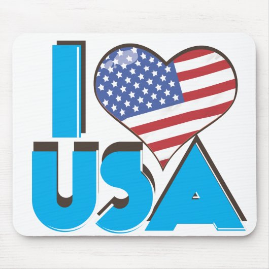 I Love USA Retro 80s Muismat (Voorkant)