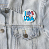 I Love USA Retro 80s Ronde Button 5,7 Cm (In situ)