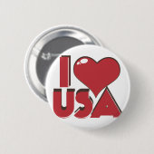 I Love USA Retro 80s Ronde Button 5,7 Cm (Voorkant /achterkant)