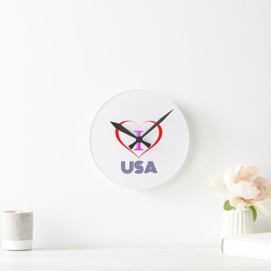I Love USA Ronde Klok (Huis)