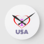 I Love USA Ronde Klok (Voorkant)
