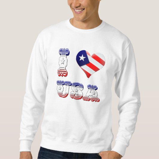 I Love USA Shirten Trui (Voorkant)