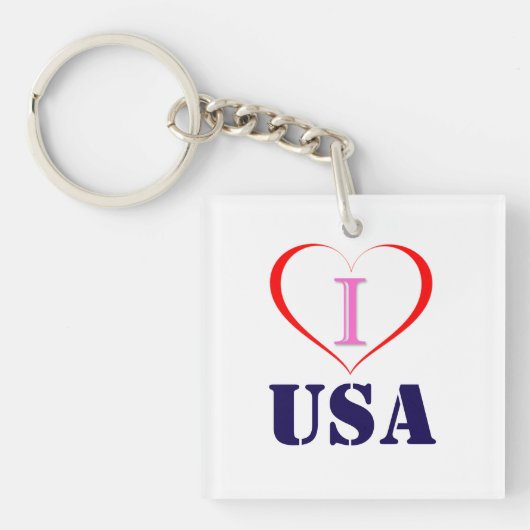 I Love USA Sleutelhanger (voorkant)