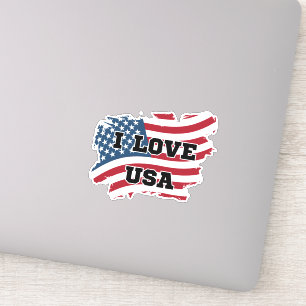 I Love USA Sticker
