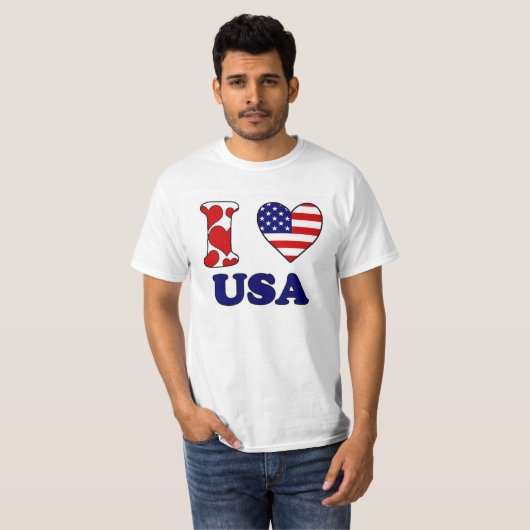 I love USA T-shirt (Voorkant volledig)