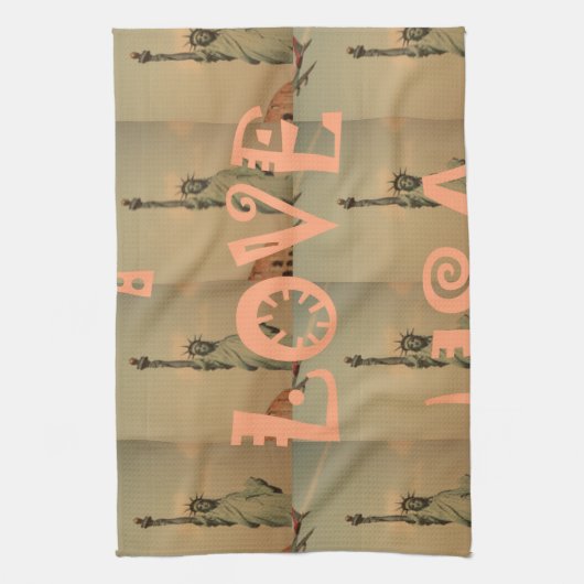 I Love USA Theedoek (Verticaal)