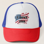 I Love USA Trucker Pet (Voorkant)