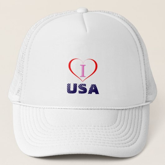 I Love USA Trucker Pet (Voorkant)