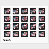 I Love USA Vierkante Sticker (Vel)