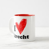 I love Utrecht Tweekleurige Koffiemok (Voorkant links)