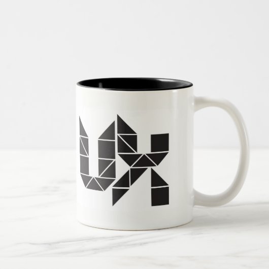 I Love UX Tweekleurige Koffiemok (Rechts)