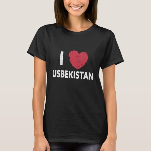I love Uzbekistan I love Uzbekistan design T-shirt (Voorkant)