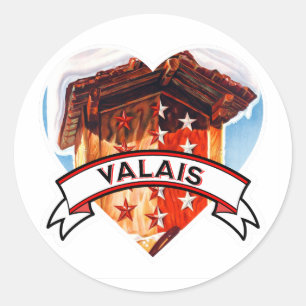 I Love Valais Ronde Sticker