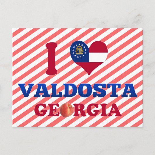 I Love Valdosta, Georgia Briefkaart (Voorkant)