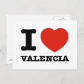 I Love Valencia Briefkaart (Voorkant / Achterkant)