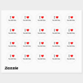 I Love Valentina Ronde Sticker (Vel)
