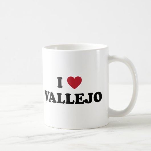 I Love Vallejo California Koffiemok (Rechts)