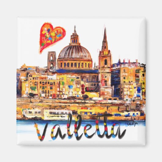 I love Valletta Magneet (Voorkant)