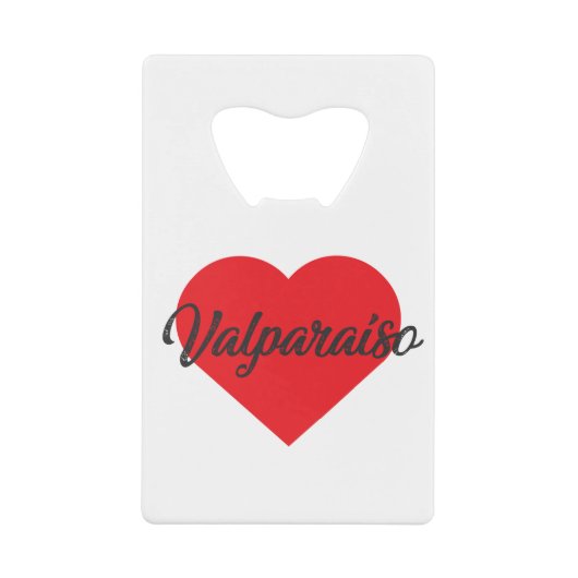 I Love Valparaiso - Chili Creditkaart Flessenopener (Voorkant)
