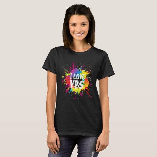 I Love Vbs Tees Crew Vacation Bible School Paint S (Voorkant volledig)