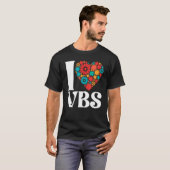 I Love VBS Vacation Bible School Crew Teacher Chri T-shirt (Voorkant volledig)