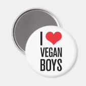 I Love Vegan Boys Magneet (Voorkant / Achterkant)