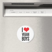 I Love Vegan Boys Magneet (Insitu (Vaatwasser))