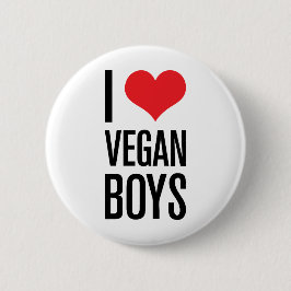 I Love Vegan Boys Ronde Button 5,7 Cm