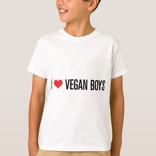 I Love Vegan Boys T-shirt (Voorkant)