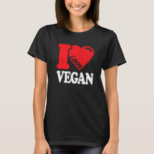 I Love Vegan  Retro Heart Vegan Plant Base T-shirt