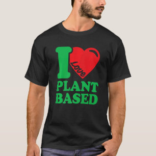 I Love Vegan  Retro Heart Vegan Plant Base T-shirt