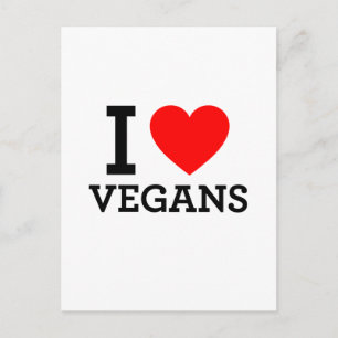 I Love Vegans Briefkaart