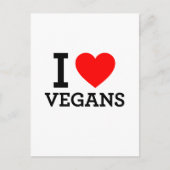 I Love Vegans Briefkaart (Voorkant)