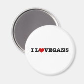 I Love Vegans Magneet (Voorkant / Achterkant)