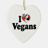 I Love Vegans Ornament (Rechts)