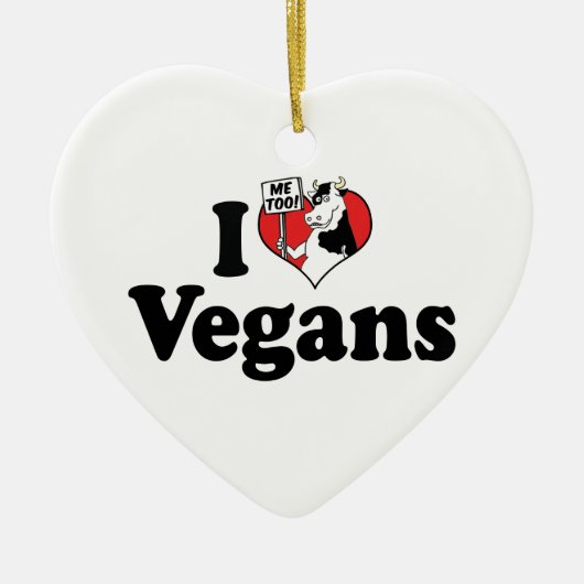 I Love Vegans Ornament (Voorkant)